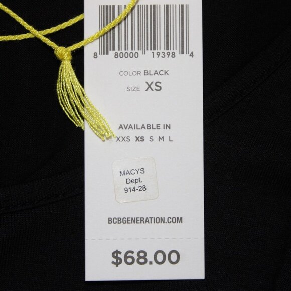 BCBGeneration Dress $68 Sz XS Black Round Neck Unlined Rayon Spandex Dress - Picture 11 of 16